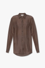 ami paris pinstriped silk and cotton blend sport shirt item
