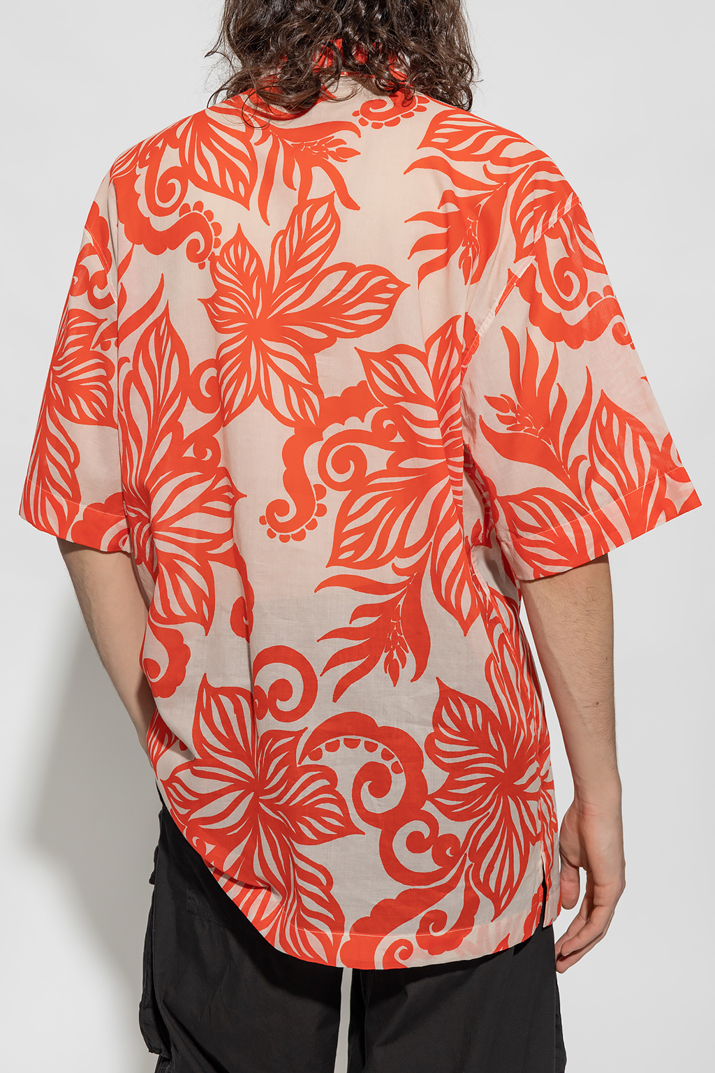 Dries Van Noten caps shirt with floral motif