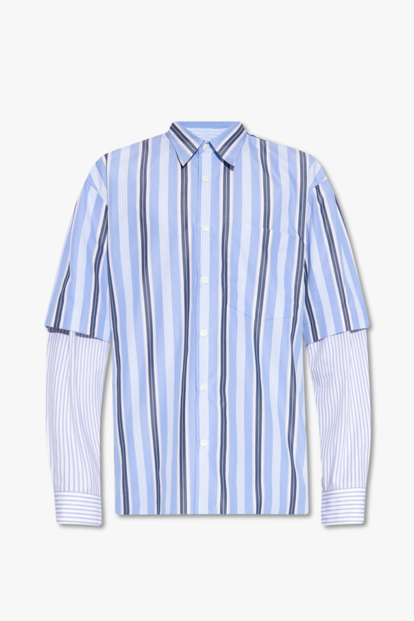 Y-3 graphic-print cotton sweatshirt Striped shirt