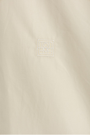 TOTEME logo patch high-neck sweatshirt Grau
