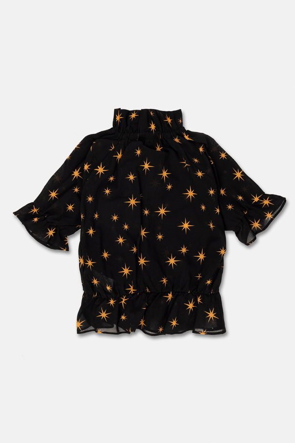 Mini Rodini polka-dot print shirt playsuit
