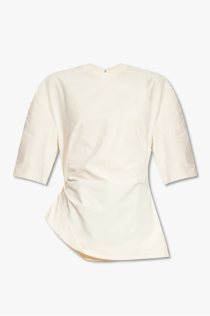 long sleeved waffle weave polo shirt