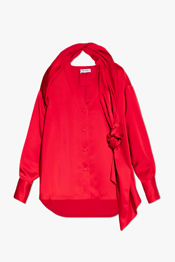 The Attico ‘Bonnie’ oversize satin shirt