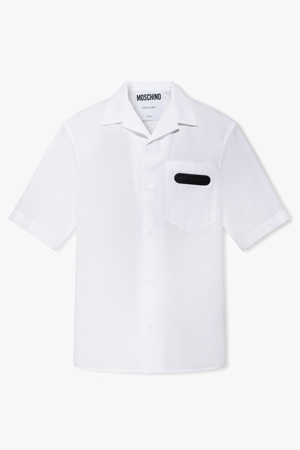 Moschino Diesel smudge print sheer shirt