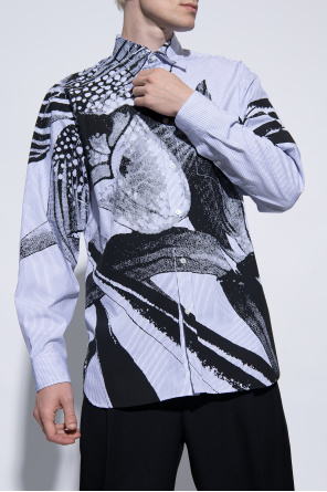 ALEXANDER WANG ruffle-trim smocked jacket Toni neutri Printed graphic-print shirt