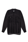 Undercorset cropped long-sleeve armani shirt Black