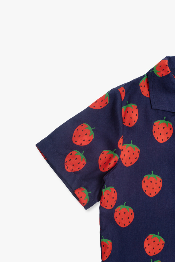 Mini Rodini Shirt chinatown with motif of strawberries
