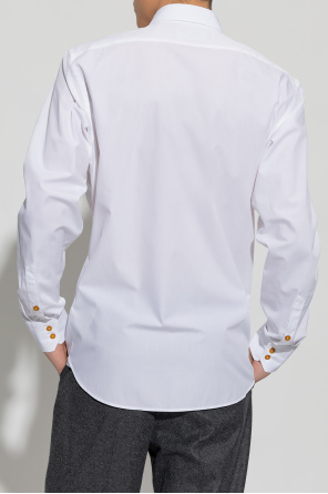 Vivienne Westwood Gancini Printed Short-sleeved Polo Blau Shirt