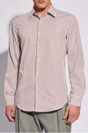 patterned mock neck top isabel marant t shirt black ecru Striped shirt