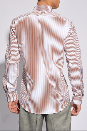 patterned mock neck top isabel marant t shirt black ecru Striped shirt