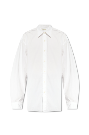 Stone Island Boy White Cotton Polo Shirt With Logo