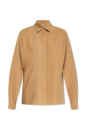 burberry check intarsia cotton silk blend bodysuit