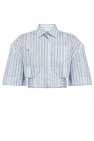 Jacquemus light blue ‘Bari’ cropped shirt