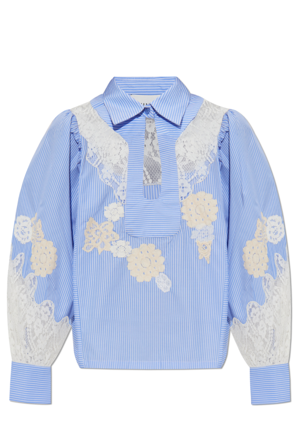 Munthe Shirt with lace inserts