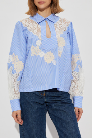 Munthe Shirt with lace inserts