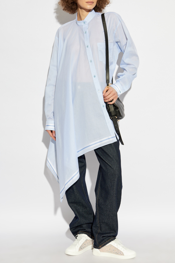 Moschino Camisa asimétrica con bolsillo