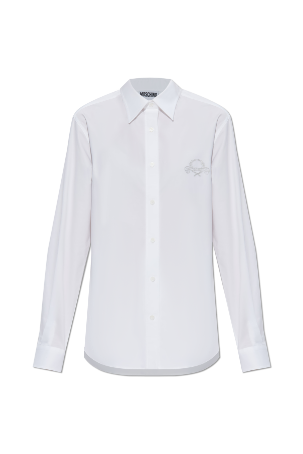 Moschino Cotton shirt with embroidered logo
