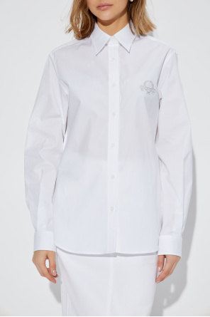 Moschino Cotton shirt with embroidered logo