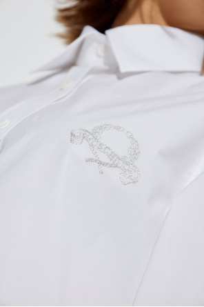 Moschino Cotton shirt with embroidered logo