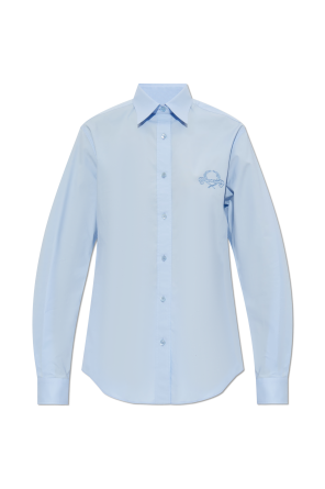 Camisa de algodón con logo bordado