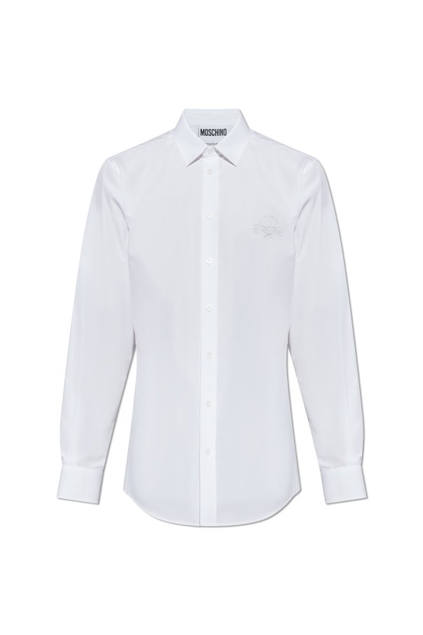 Moschino Cotton shirt with embroidered logo