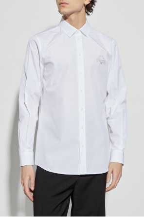 Moschino Cotton shirt with embroidered logo
