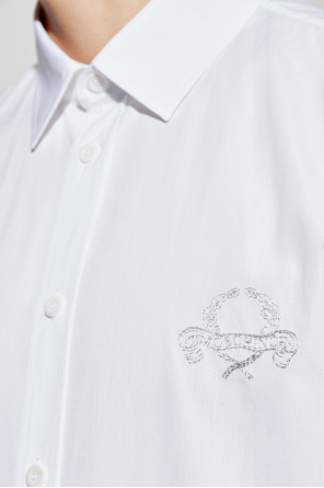 Moschino Cotton shirt with embroidered logo