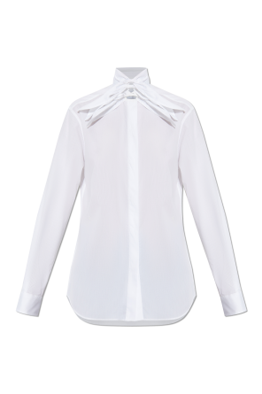 Blouse with decorative tie at the neckline