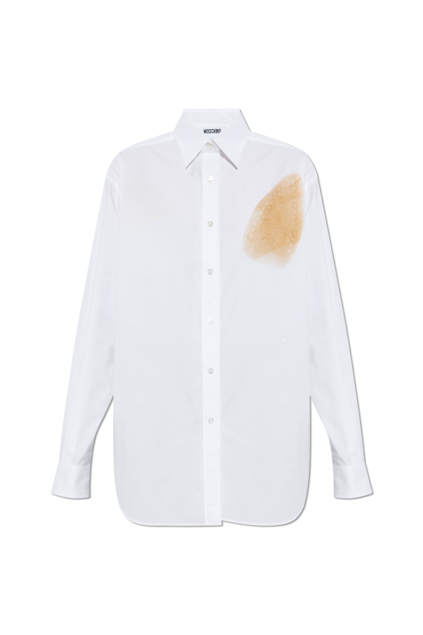 Cotton shirt with print od Moschino