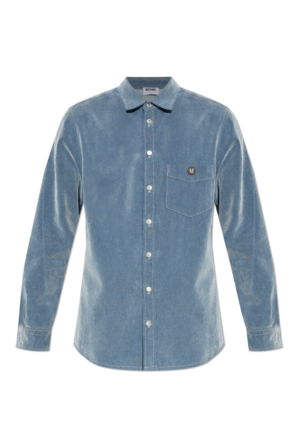 Denim shirt with logo od Moschino