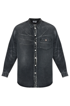 Denim shirt with logo