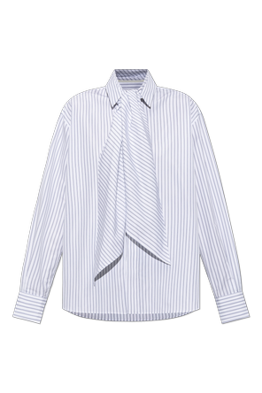 Blusa con lazo decorativo en el escote