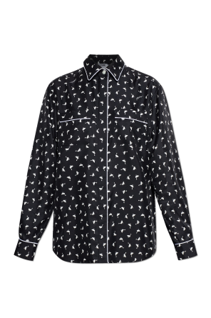 Silk shirt with print