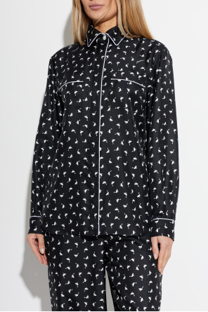 Moschino Seidenhemd mit Druck
