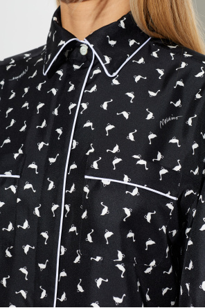 Moschino Seidenhemd mit Druck