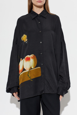 Dries Van Noten Casia Oversized Satin Shirt by Dries Van Noten