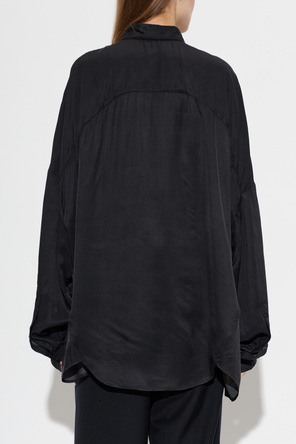Dries Van Noten Casia Oversized Satin Shirt by Dries Van Noten