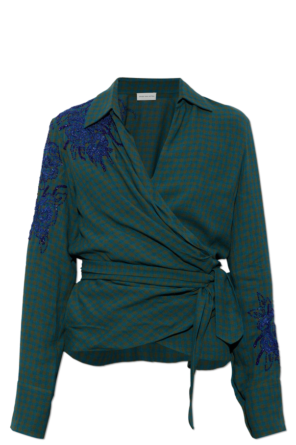 '‘Cadea’' wrap blouse od Dries Van Noten