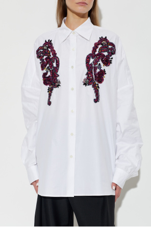 Dries Van Noten "Casia" shirt with appliqués
