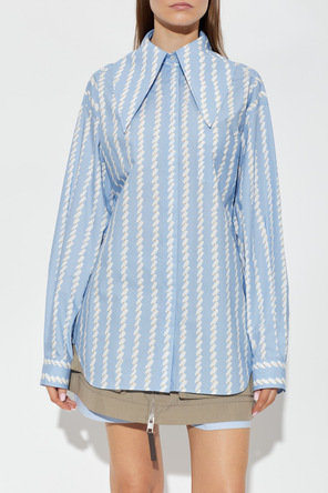 Moschino Camisa de corte largo com bolso