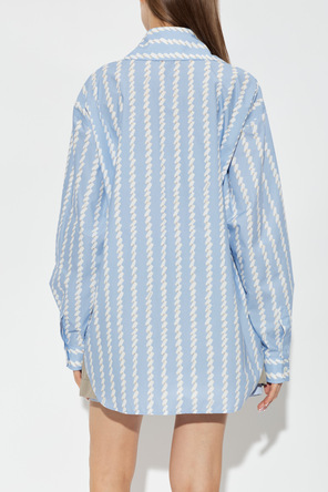 Moschino Camisa de corte largo com bolso