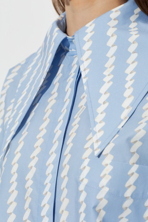 Moschino Camisa de corte largo com bolso