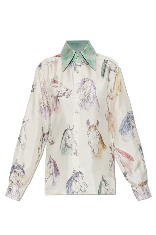 Silk shirt with print od Moschino
