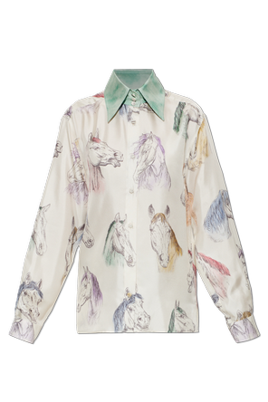 Silk shirt with print