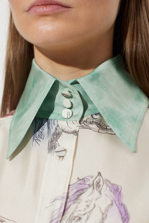 Moschino Camisa de seda com estampado
