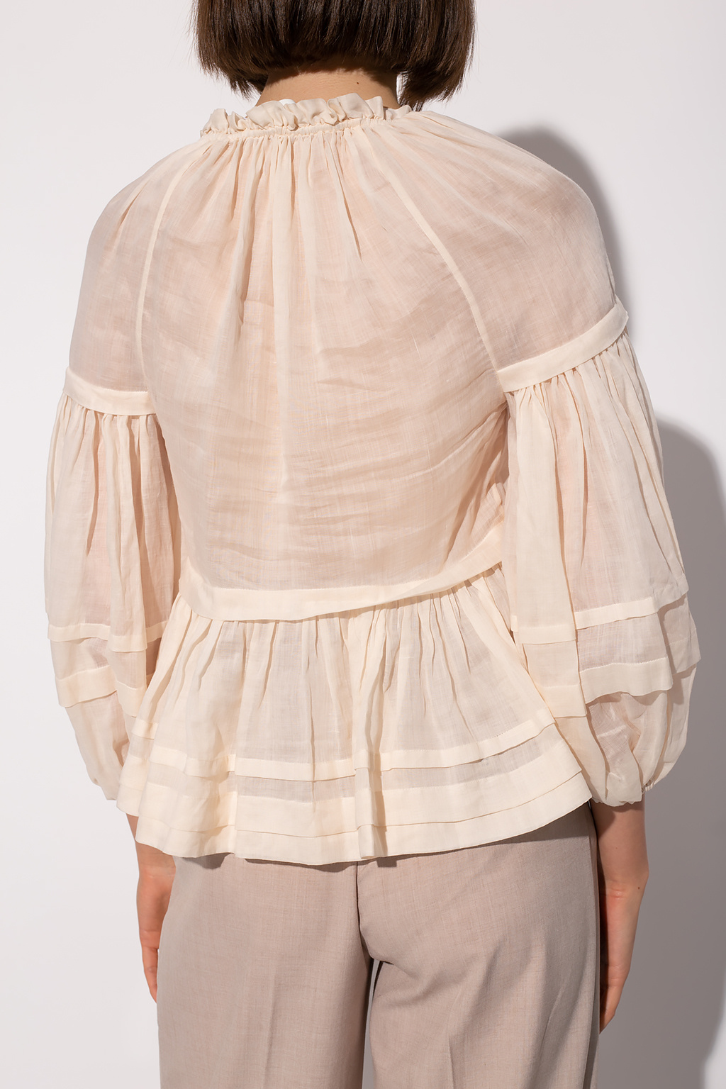 Zimmermann Top with puff sleeves