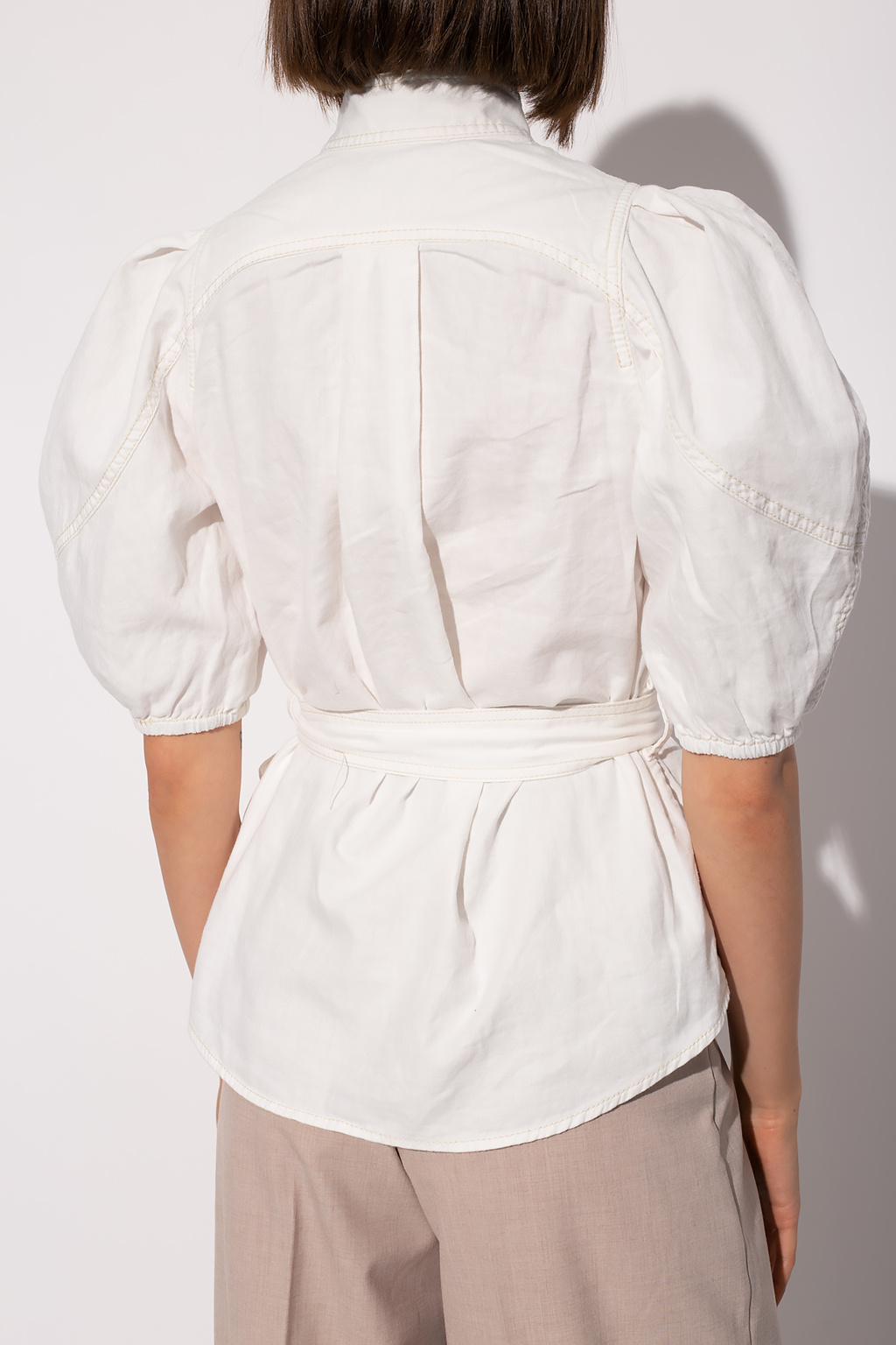 Zimmermann SikSilk Essential T-shirt avec détail sur le bord des manches Blanc