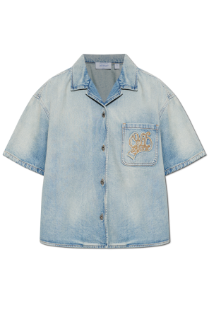 Denim shirt with pocket