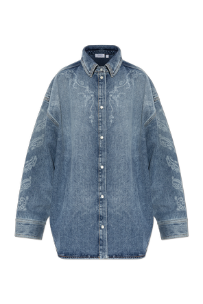 Oversized denim shirt