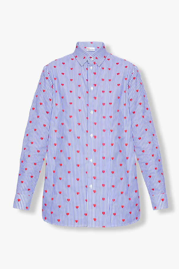 Red earrings Valentino Cotton shirt